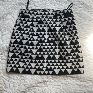 Black and White Mini Skirt